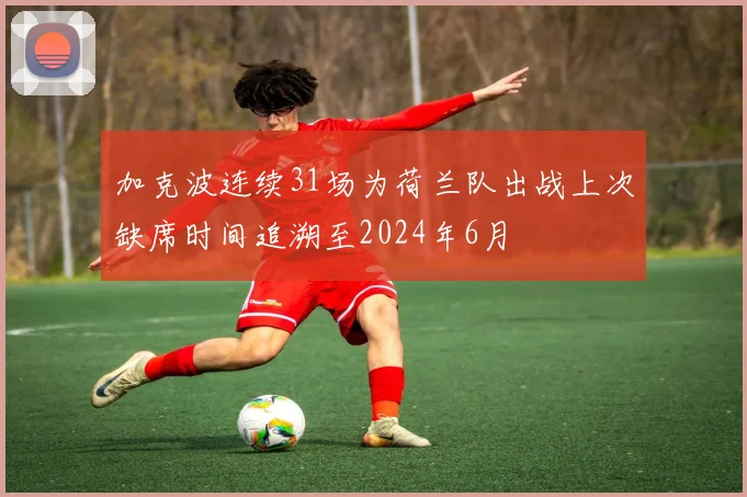 加克波连续31场为荷兰队出战上次缺席时间追溯至2024年6月
